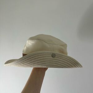 Vintage HERMES Linen Preppy Snap Bucket Hat